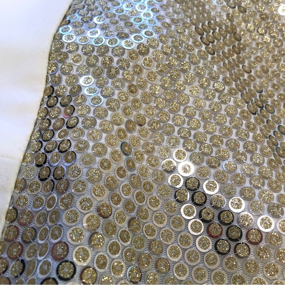 NWT Harper Rose Sequin Hem Embellished Sheath Dress White - Picture 12 of 16